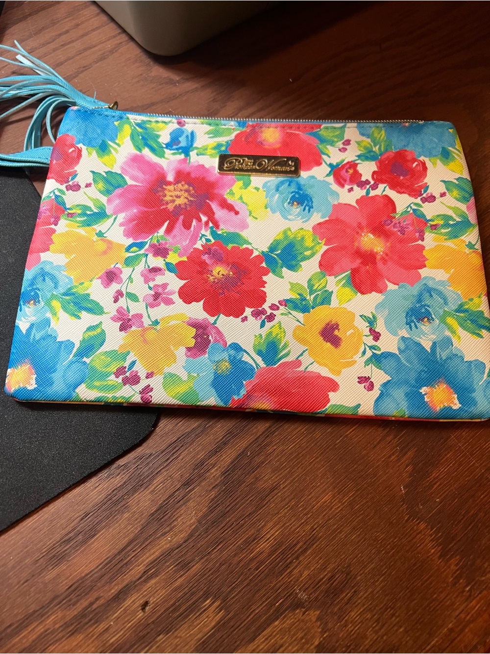 The Pioneer Woman Floral Zip Clutch in Red Pink Blue Yellow